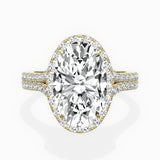 Split Shank Hidden Halo Engagement Ring