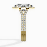 Split Shank Hidden Halo Engagement Ring