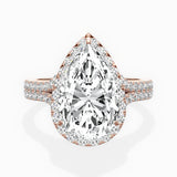 Split Shank Hidden Halo Engagement Ring