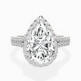 Split Shank Hidden Halo Engagement Ring