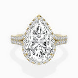 Split Shank Hidden Halo Engagement Ring