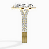Split Shank Hidden Halo Engagement Ring
