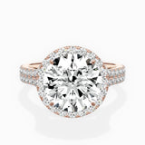 Split Shank Hidden Halo Engagement Ring