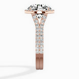 Split Shank Hidden Halo Engagement Ring