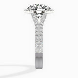 Split Shank Hidden Halo Engagement Ring