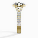 Split Shank Hidden Halo Engagement Ring
