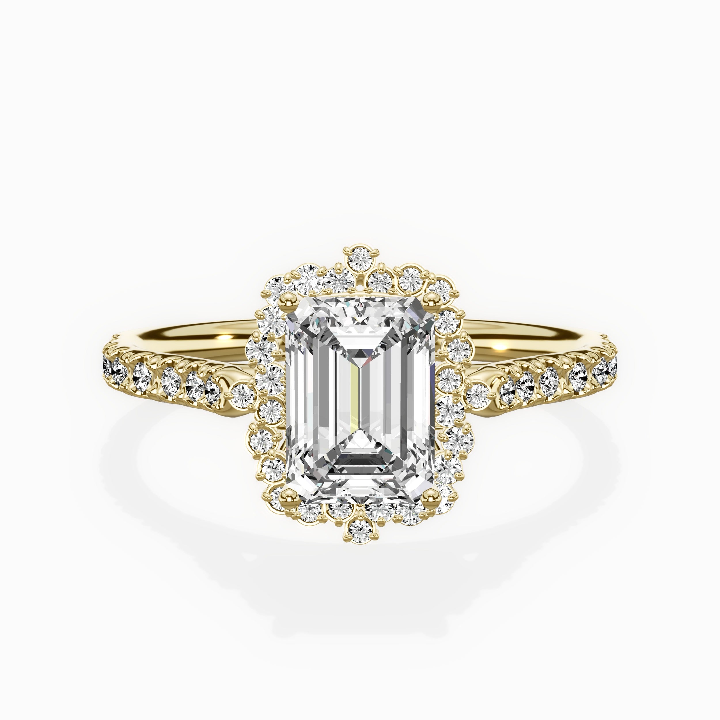 Vintage Halo Engagement Ring