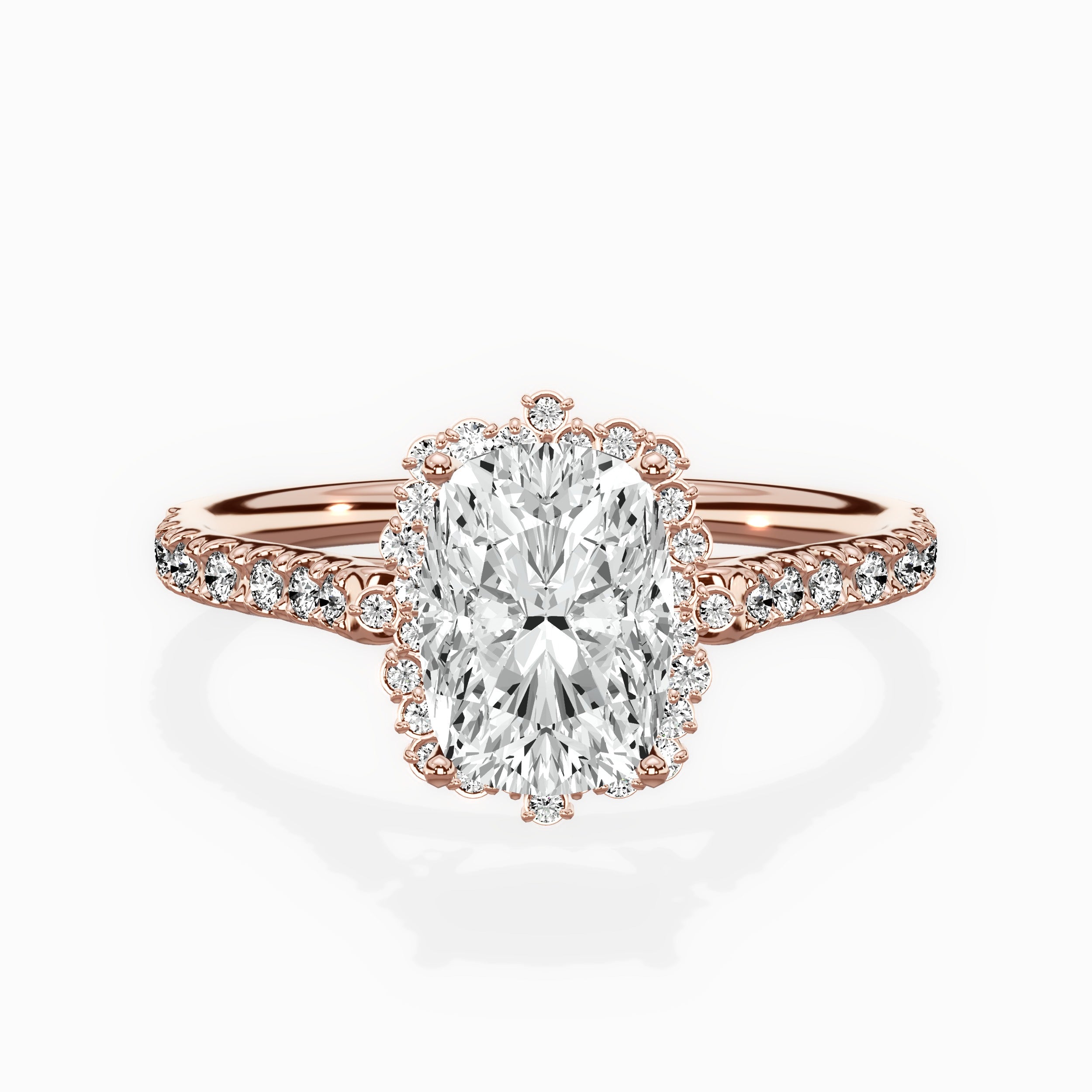 Vintage Halo Engagement Ring