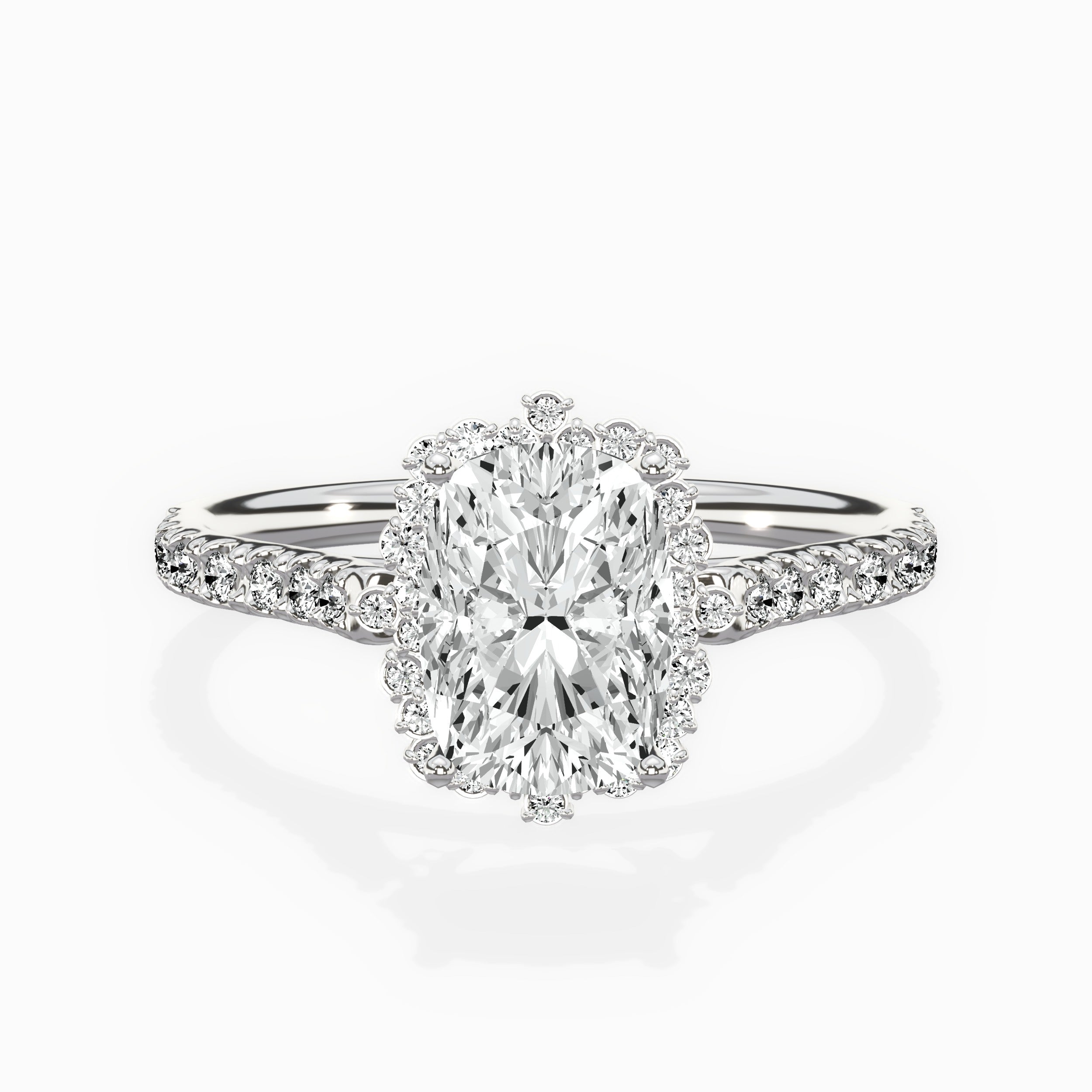Vintage Halo Engagement Ring