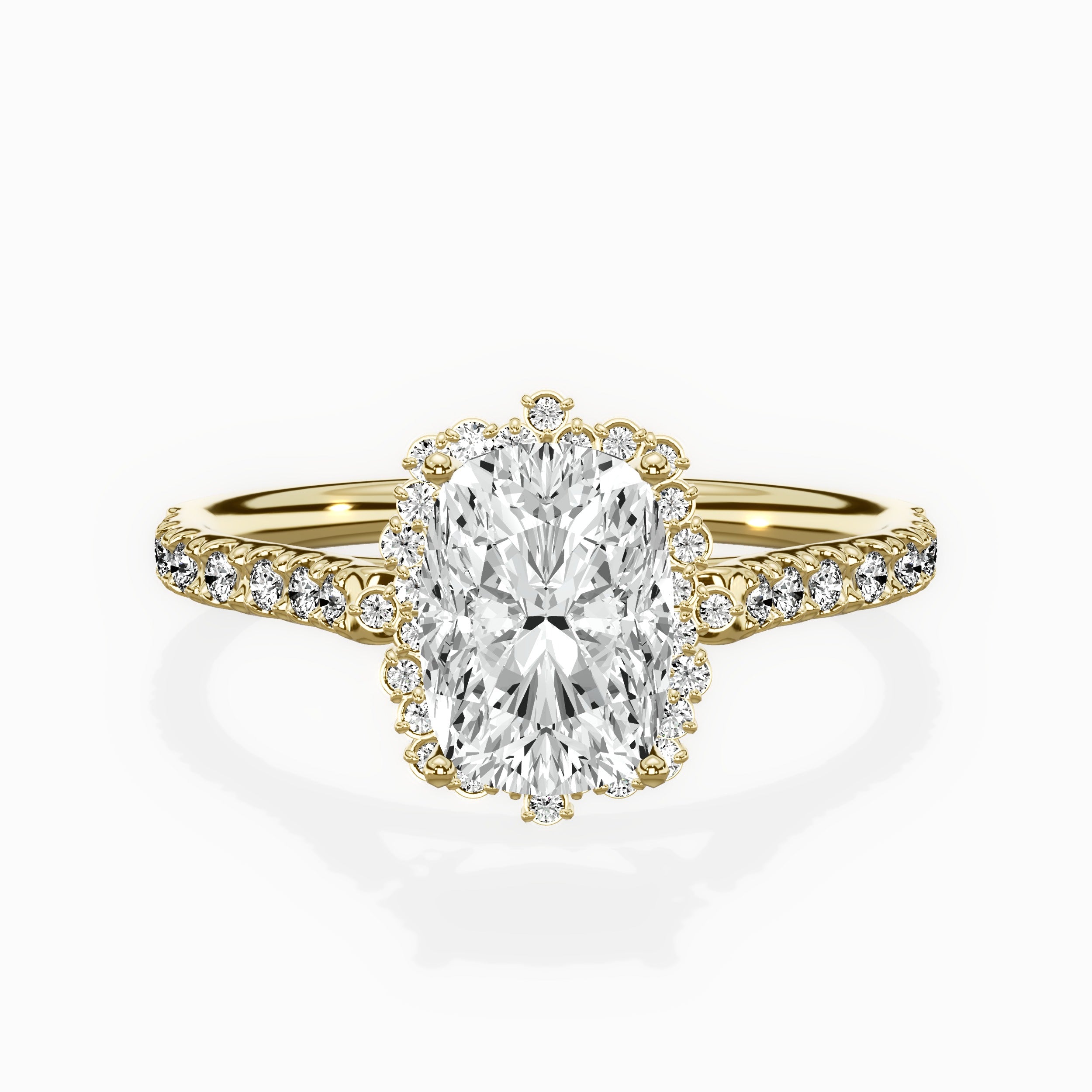 Vintage Halo Engagement Ring