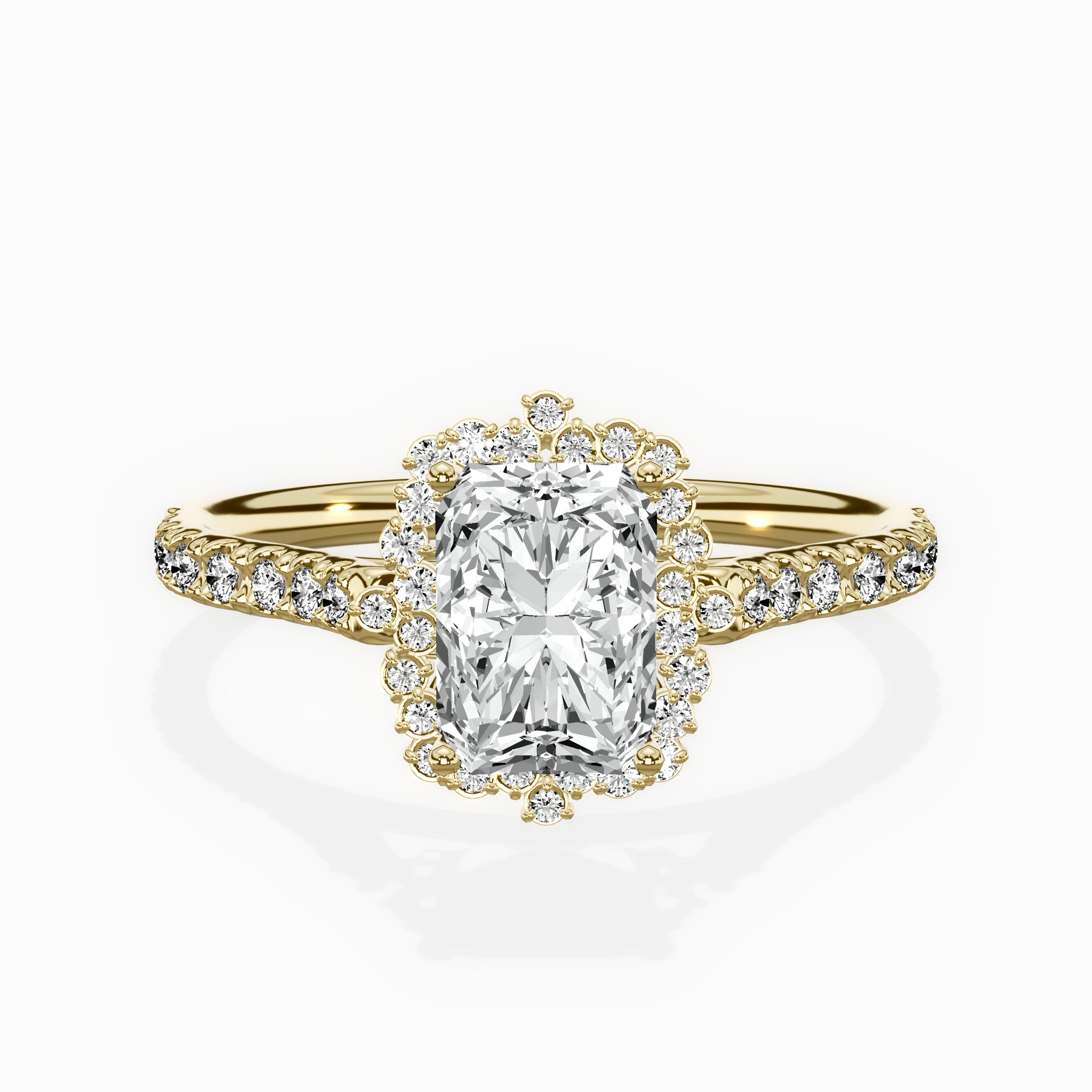 Vintage Halo Engagement Ring