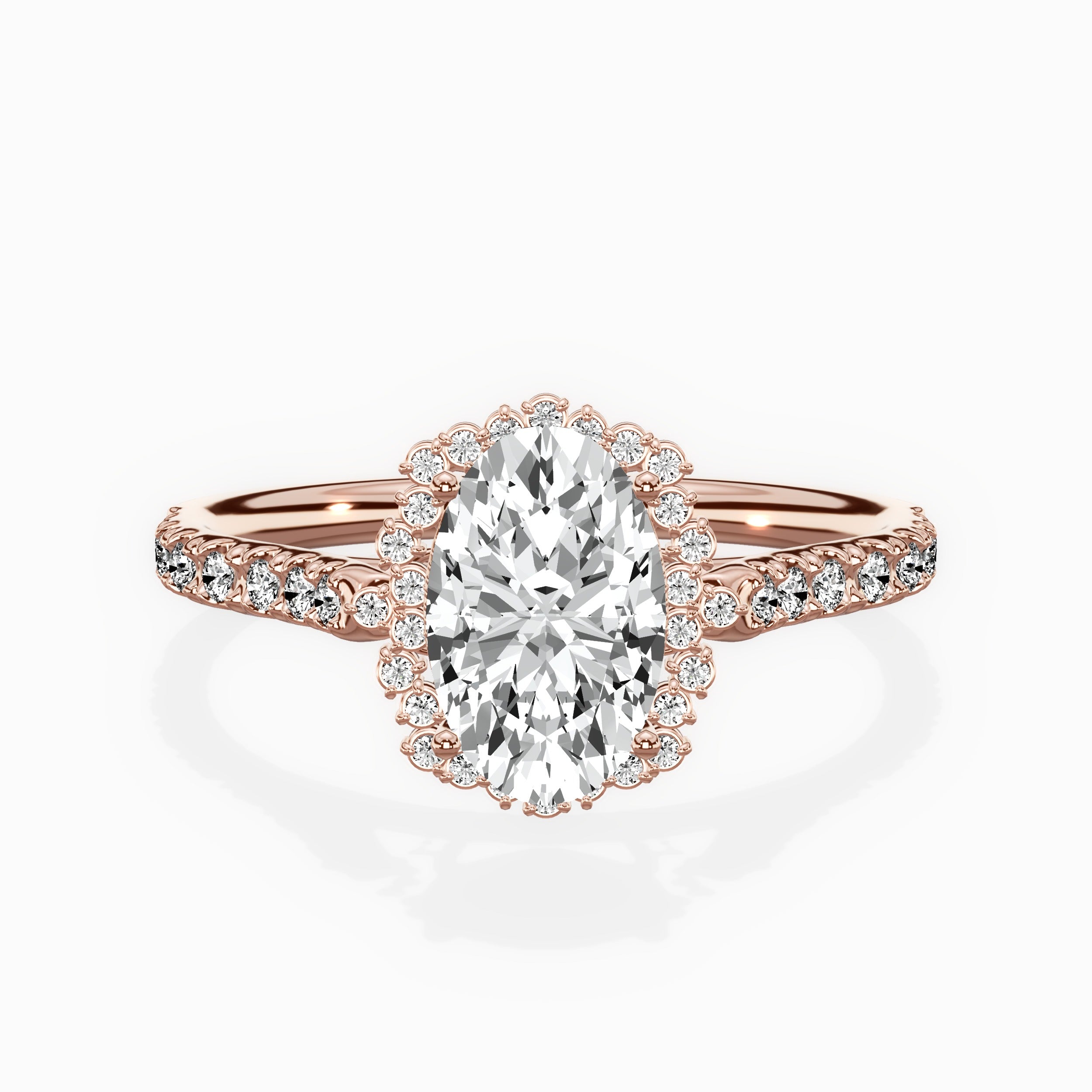 Vintage Halo Engagement Ring