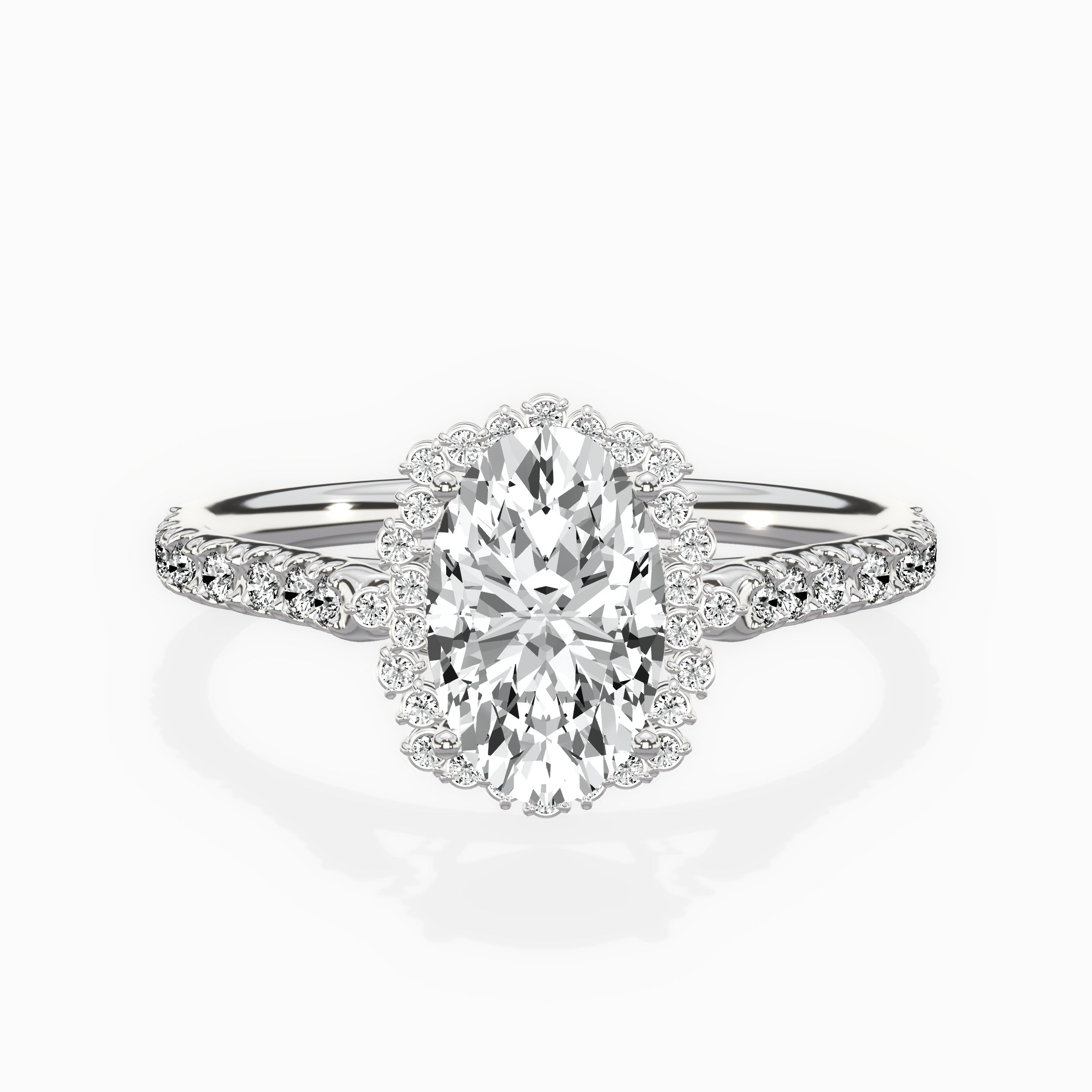 Vintage Halo Engagement Ring