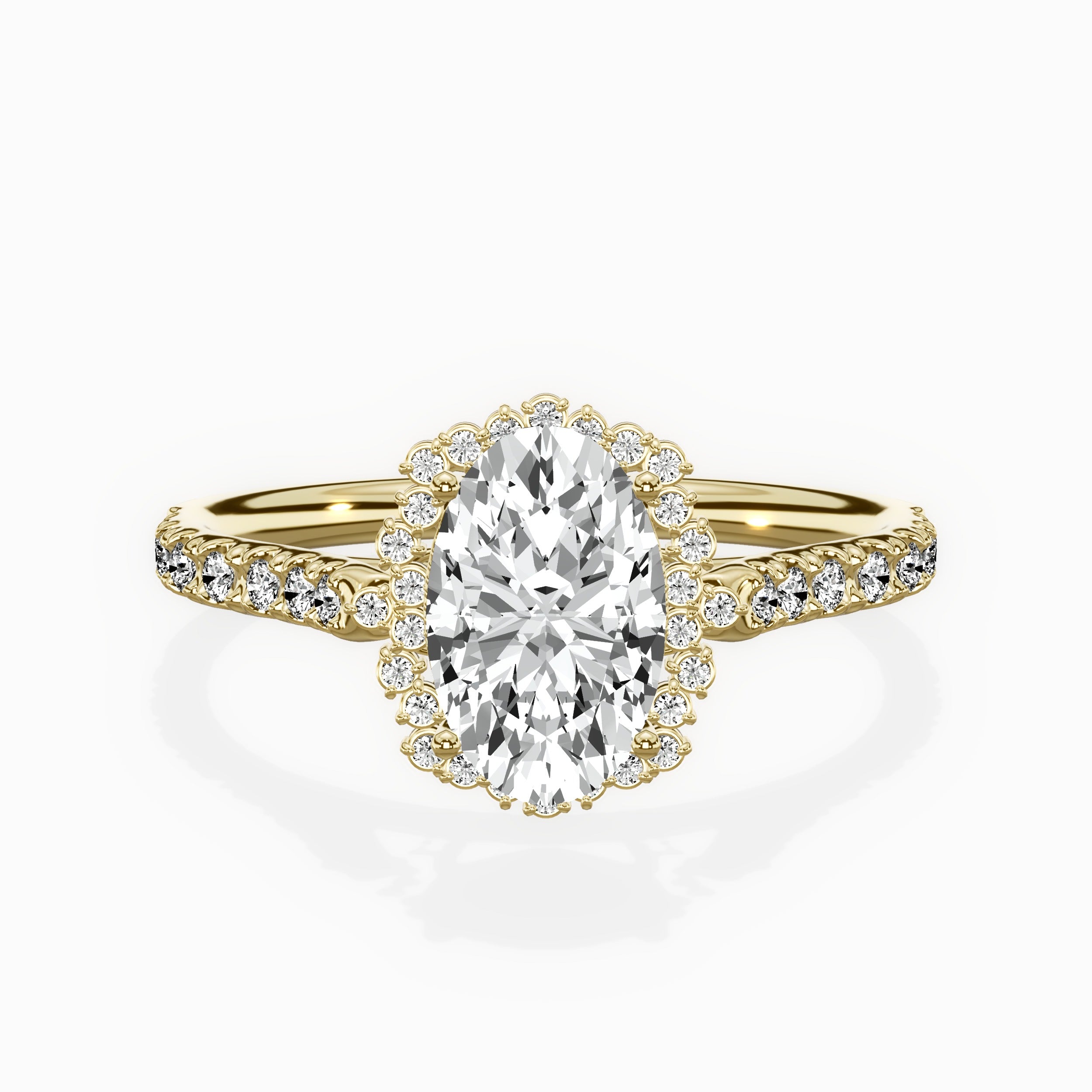 Vintage Halo Engagement Ring