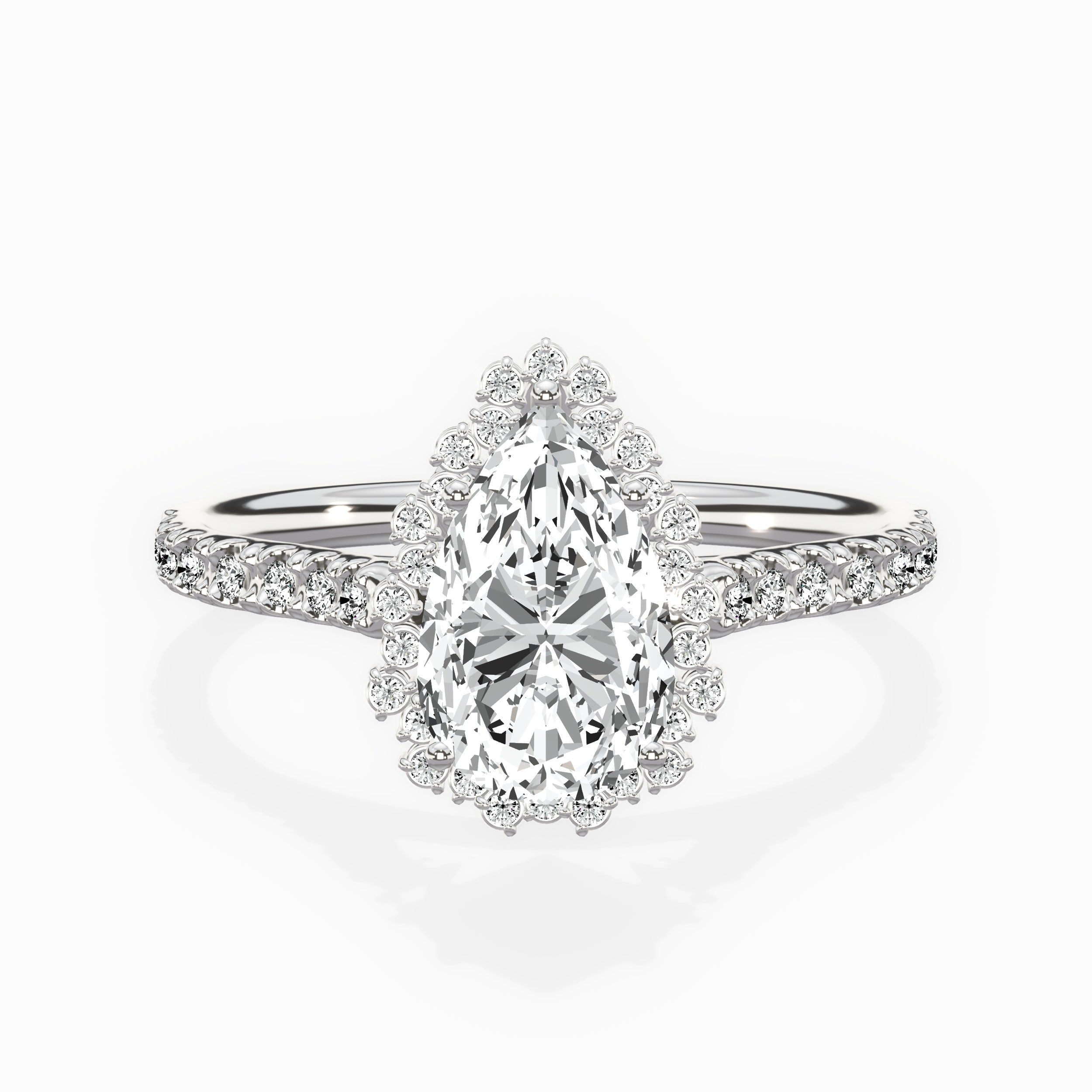 Vintage Halo Engagement Ring
