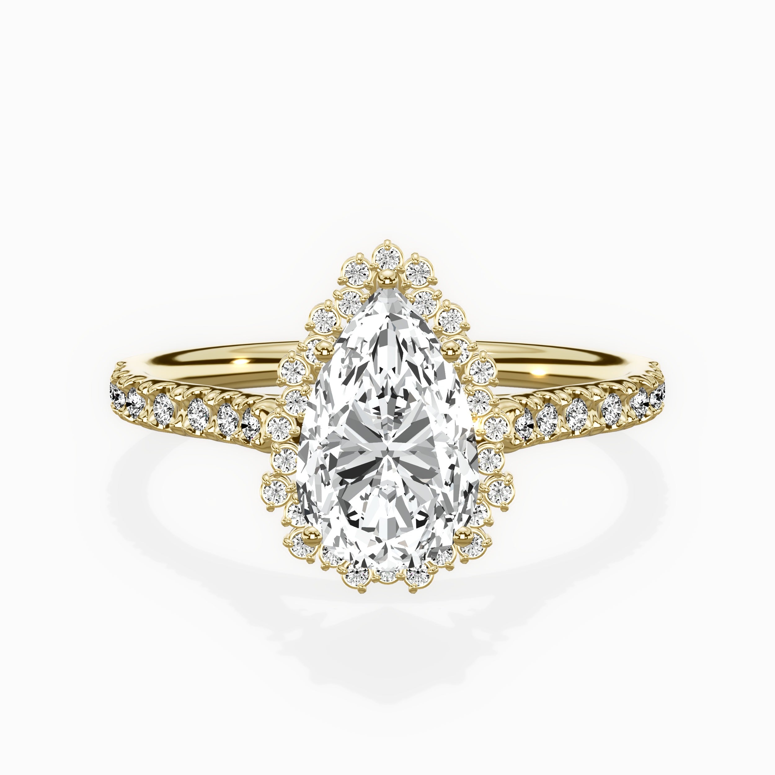 Vintage Halo Engagement Ring