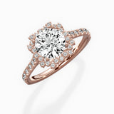 Vintage Halo Engagement Ring