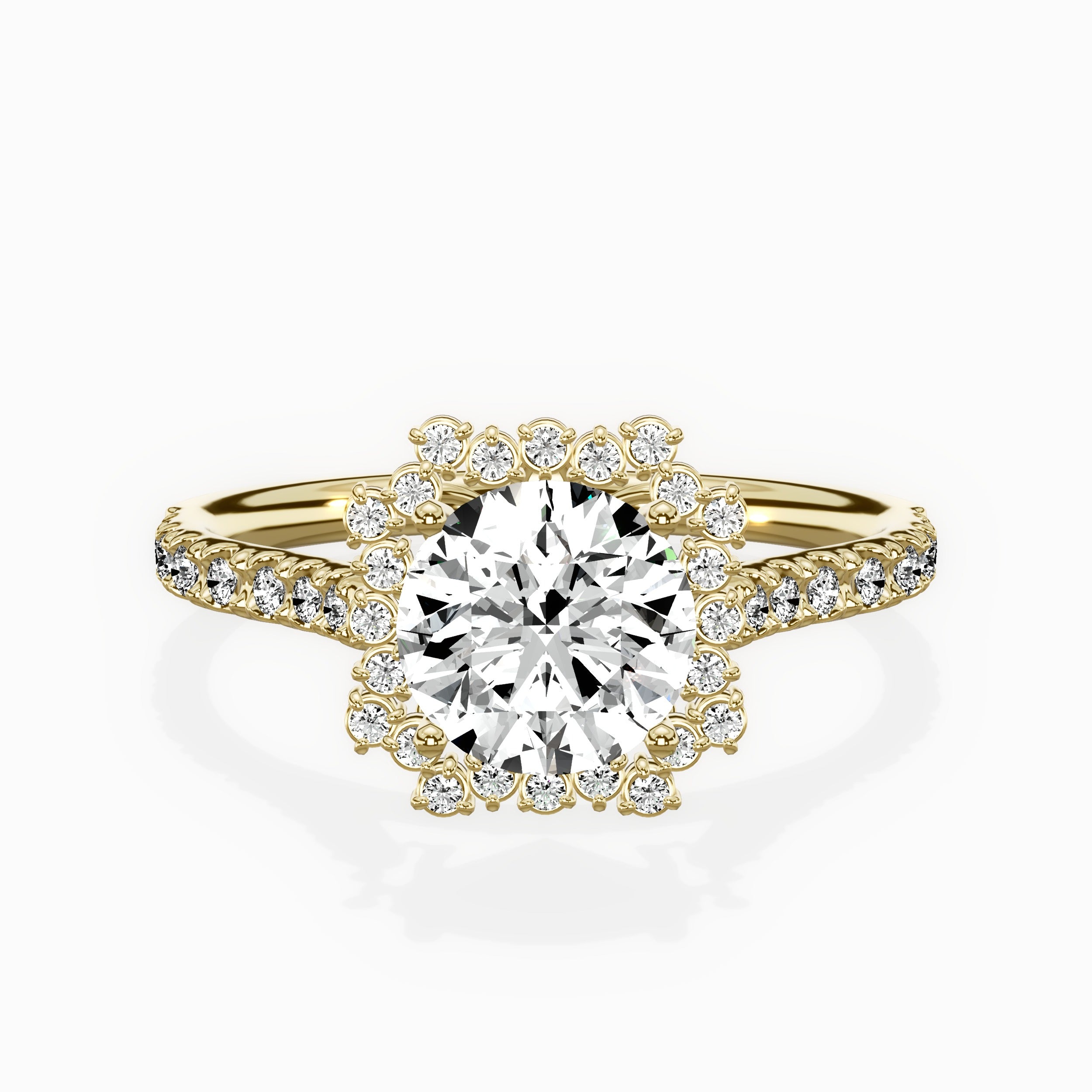 Vintage Halo Engagement Ring