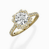 Vintage Halo Engagement Ring