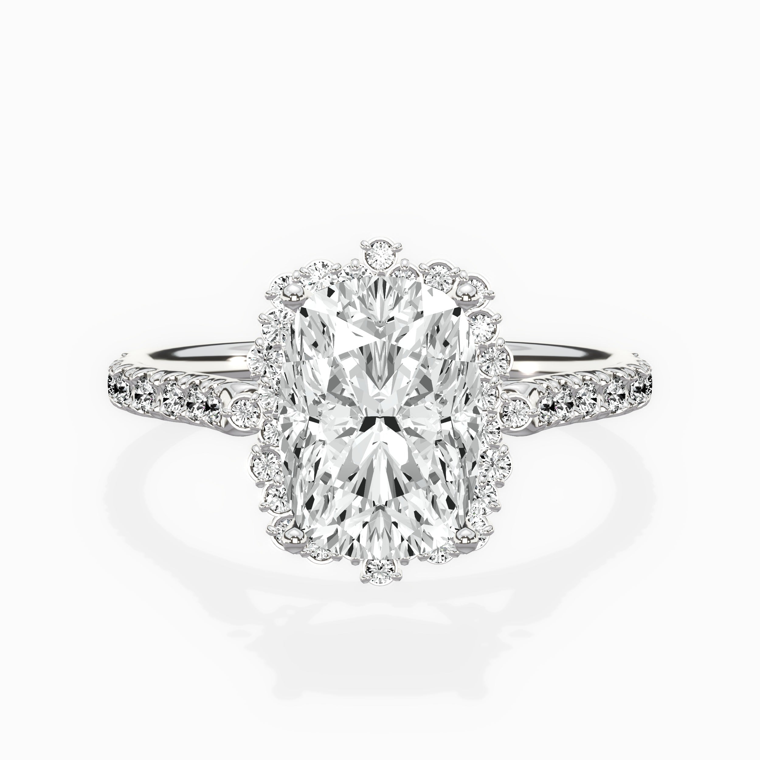 Vintage Halo Engagement Ring