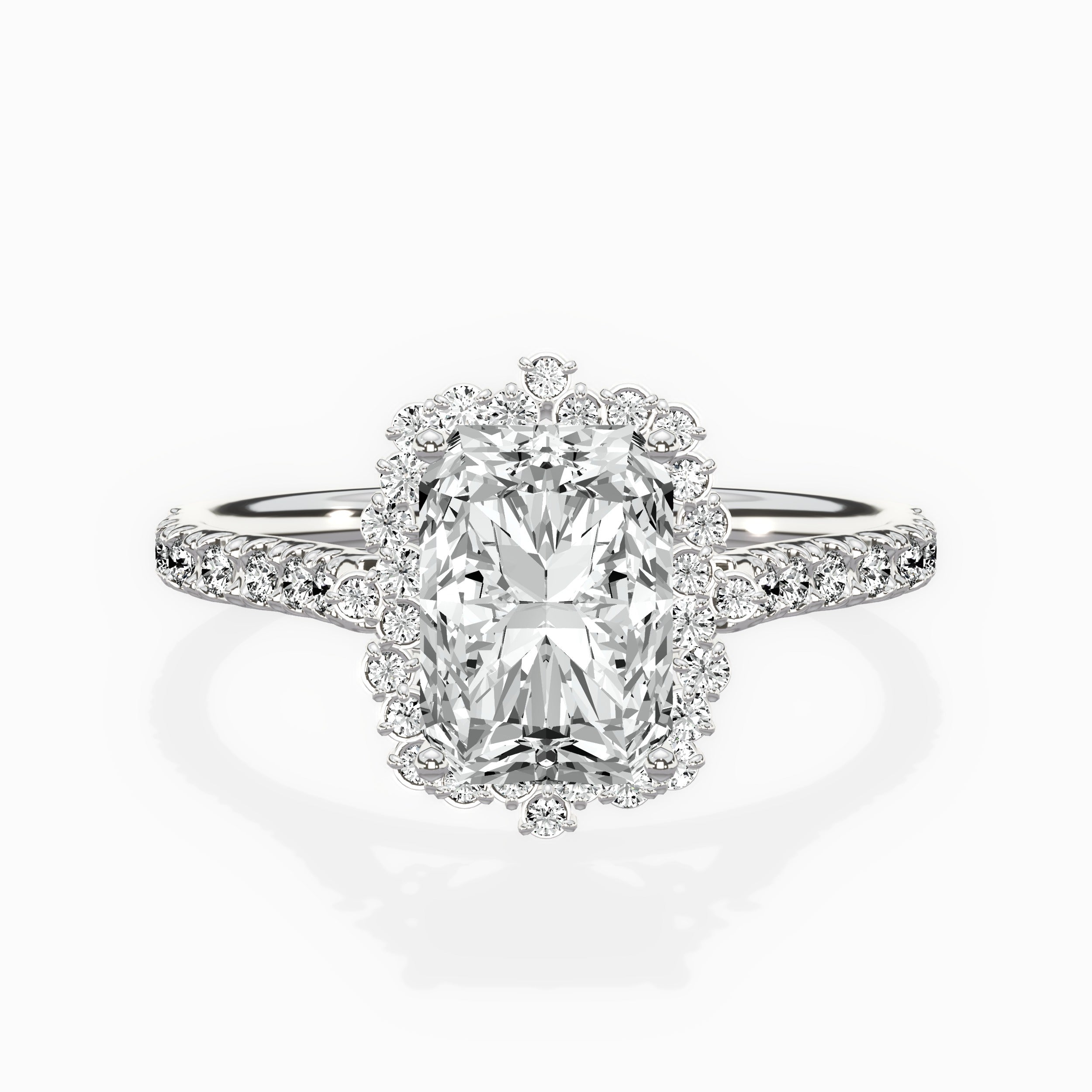 Vintage Halo Engagement Ring