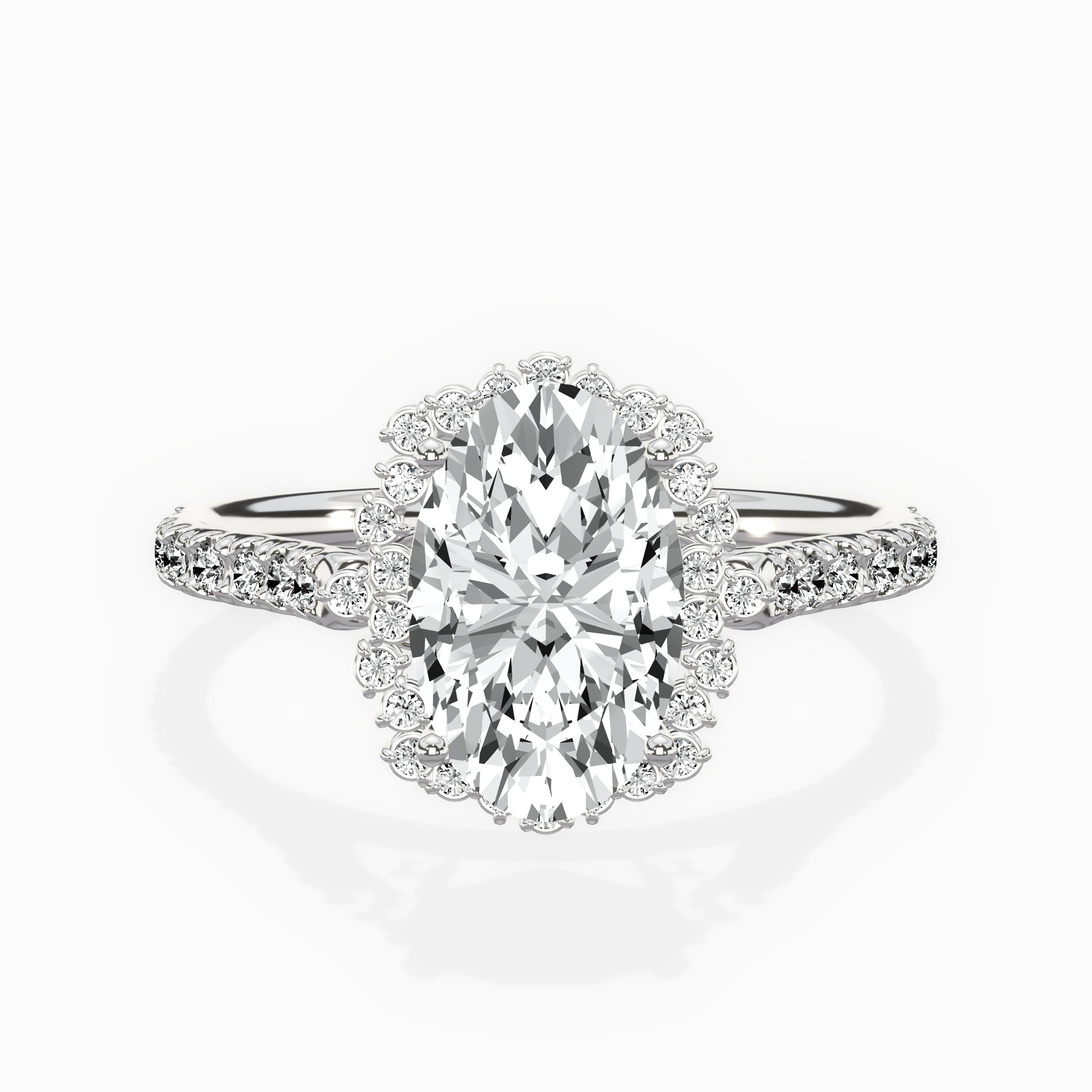 Vintage Halo Engagement Ring