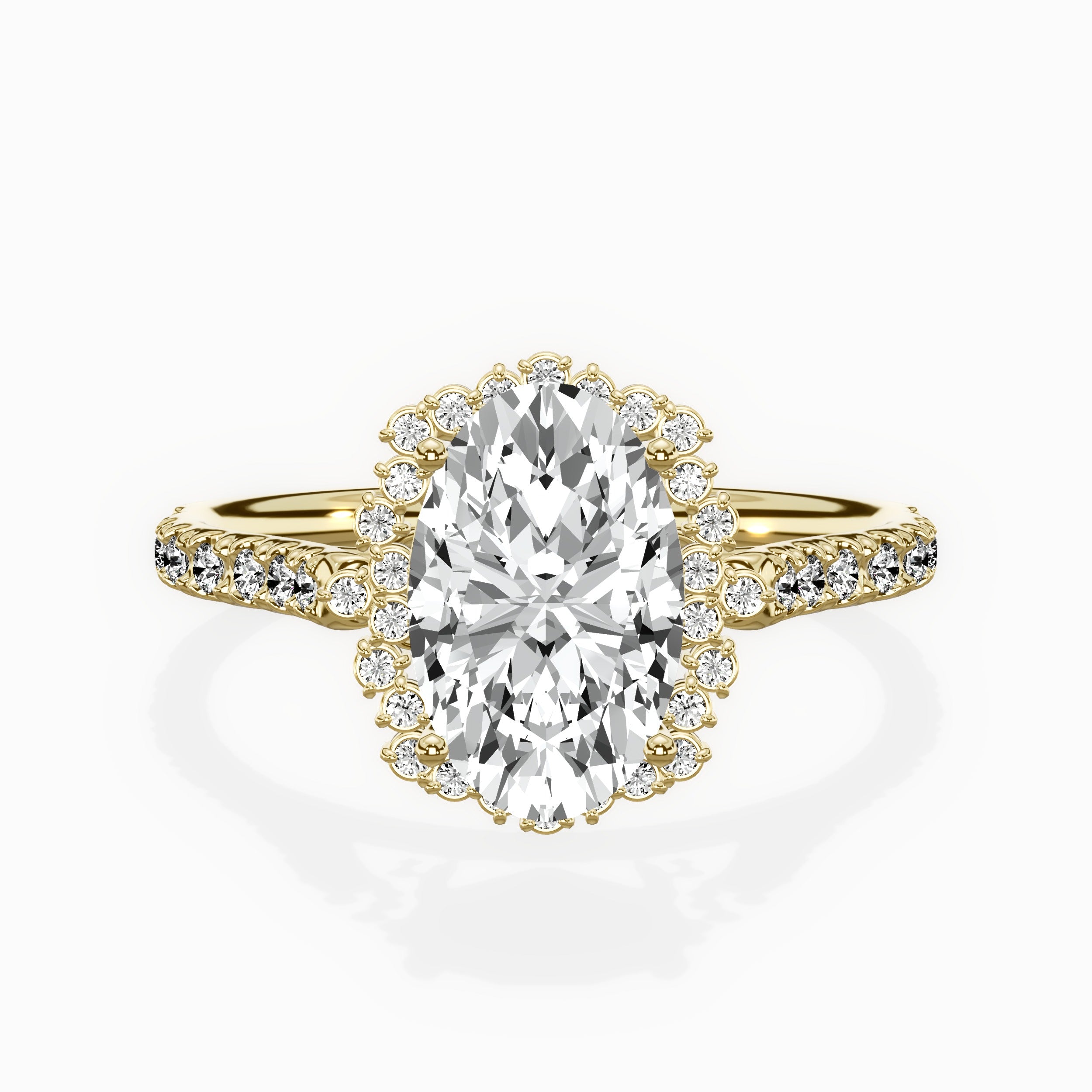 Vintage Halo Engagement Ring