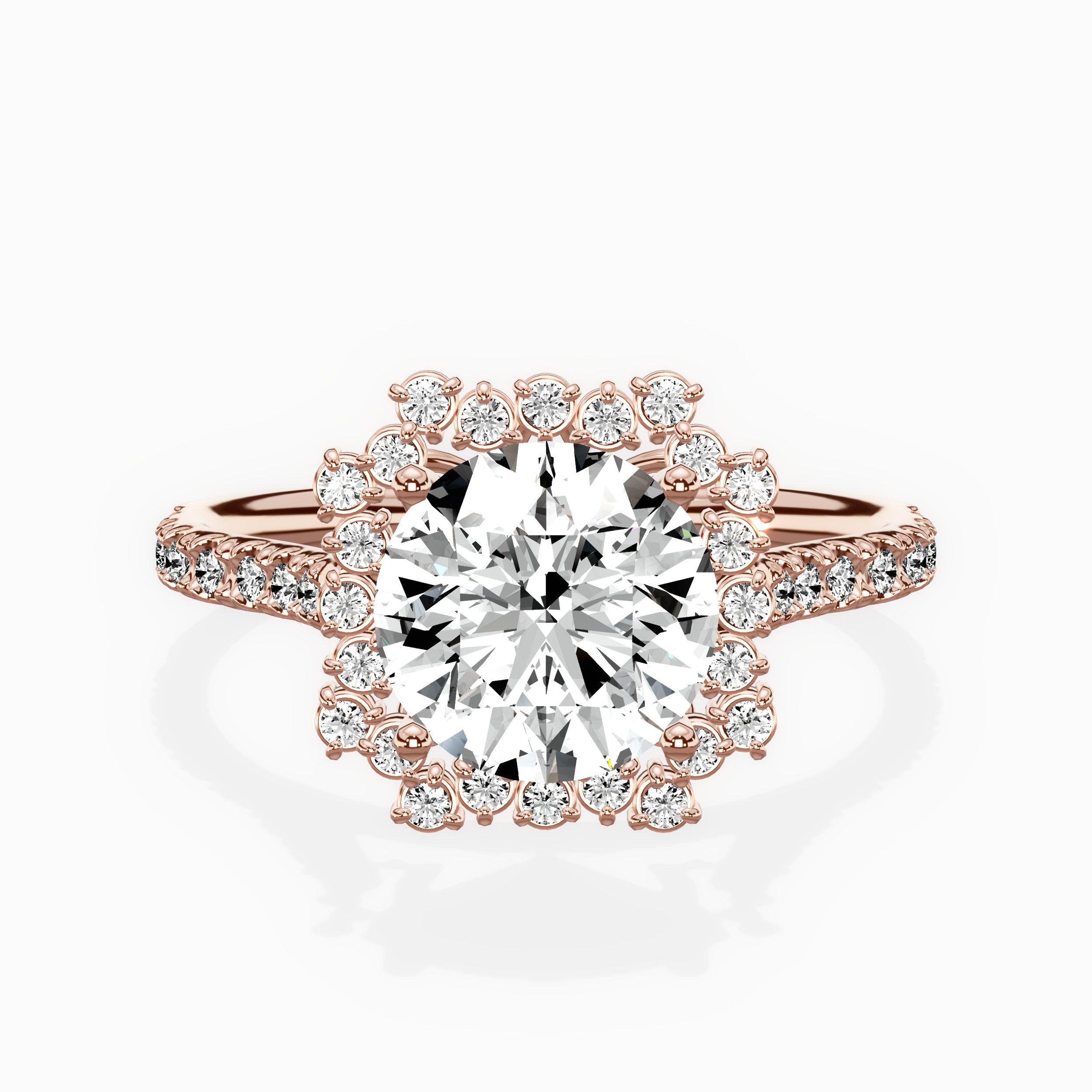 Vintage Halo Engagement Ring