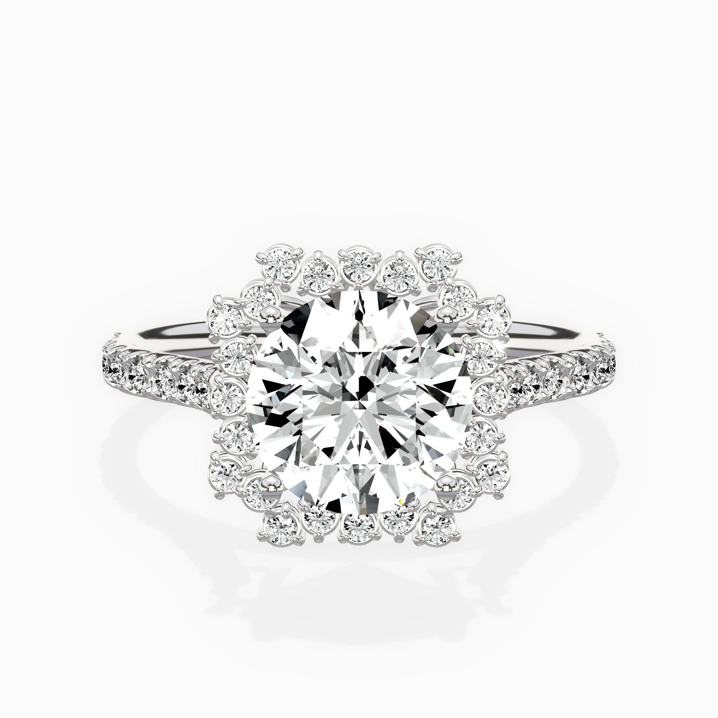 Vintage Halo Engagement Ring