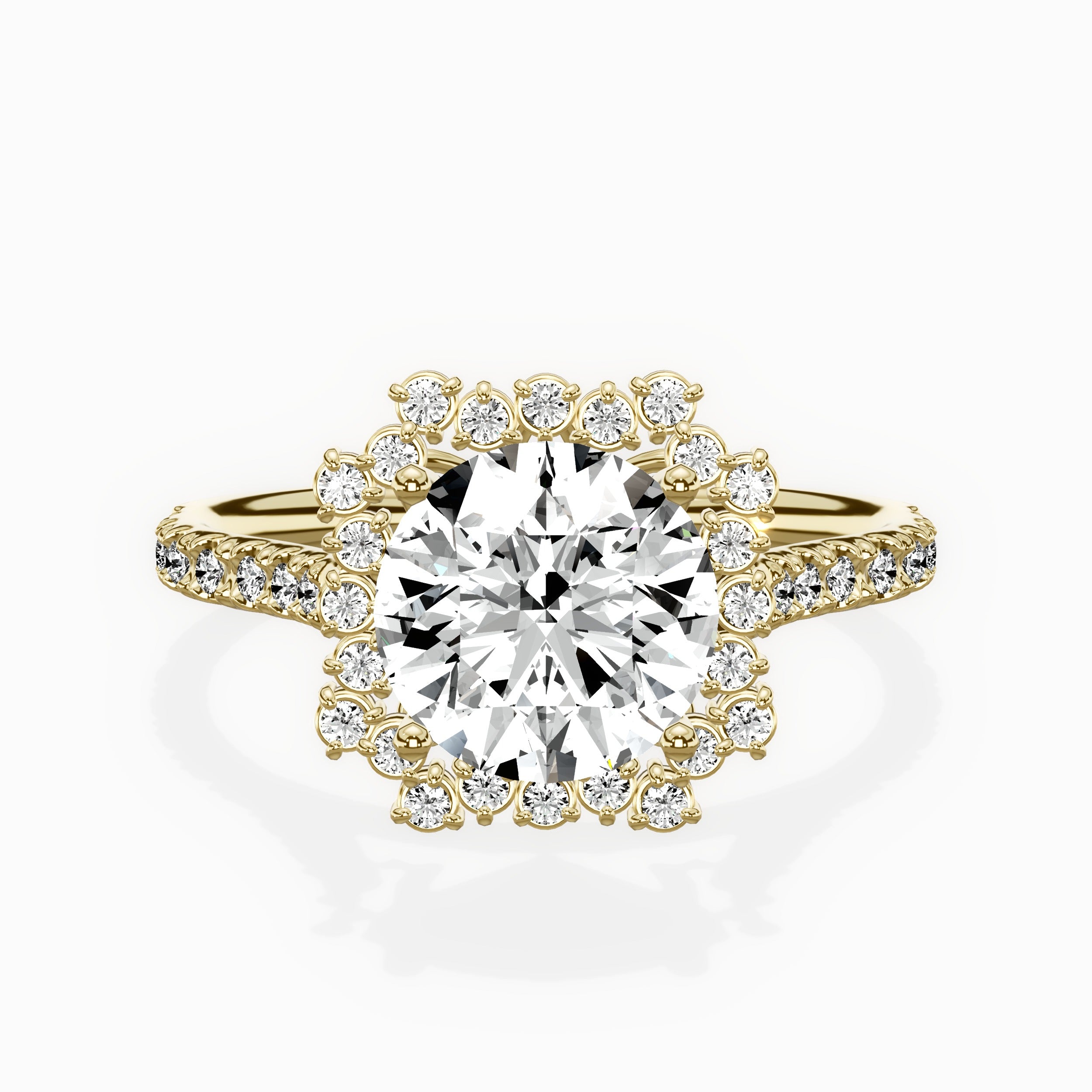 Vintage Halo Engagement Ring