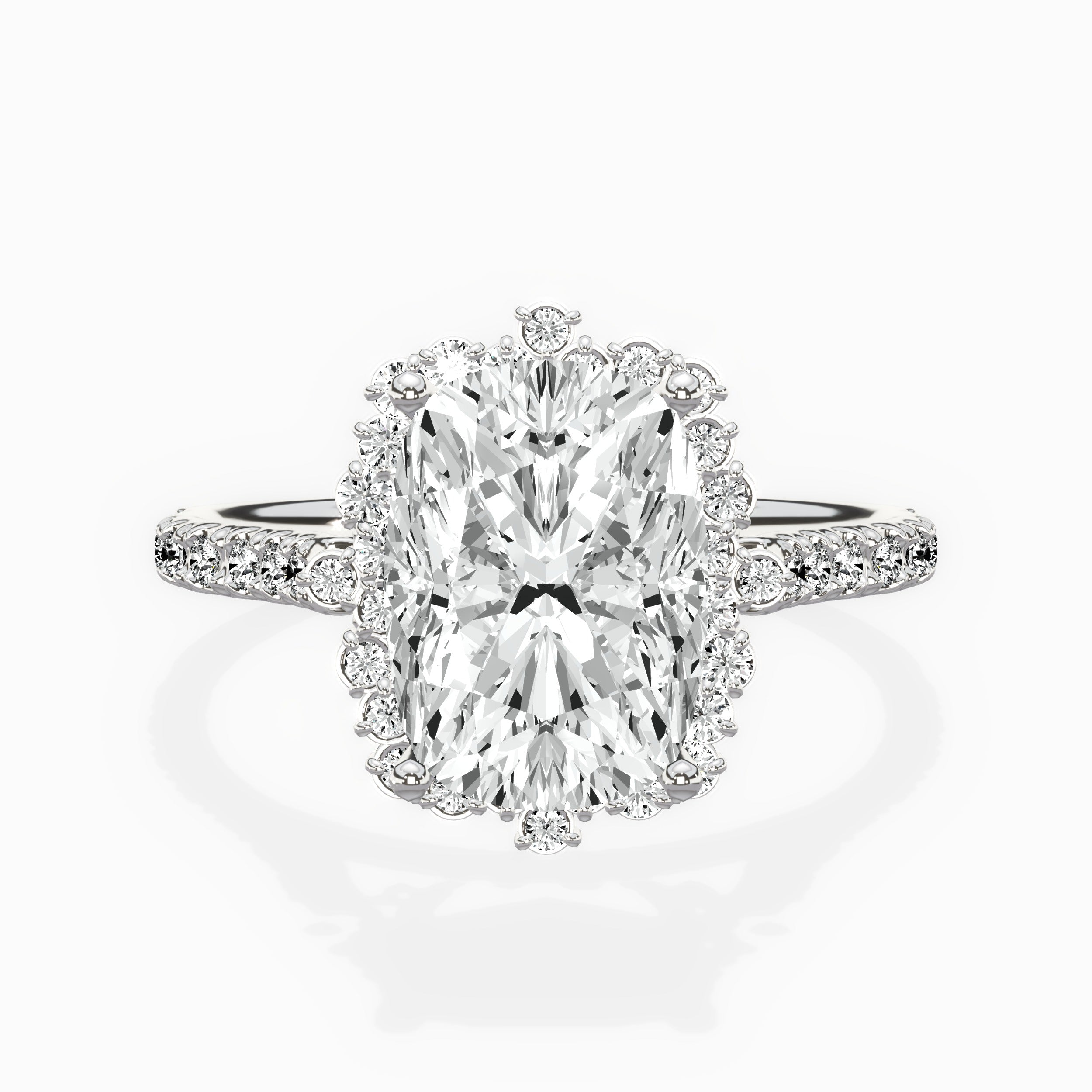 Vintage Halo Engagement Ring