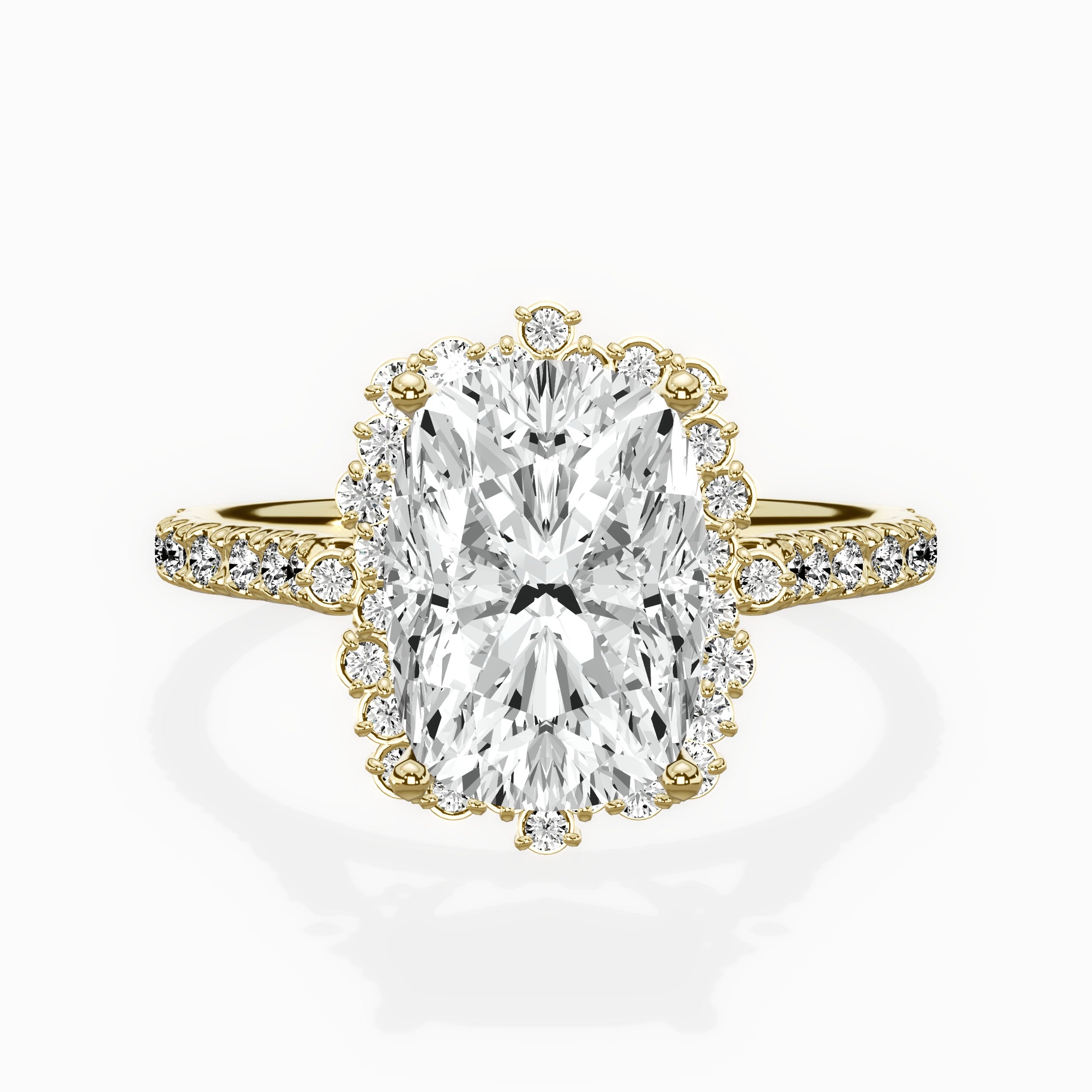 Vintage Halo Engagement Ring
