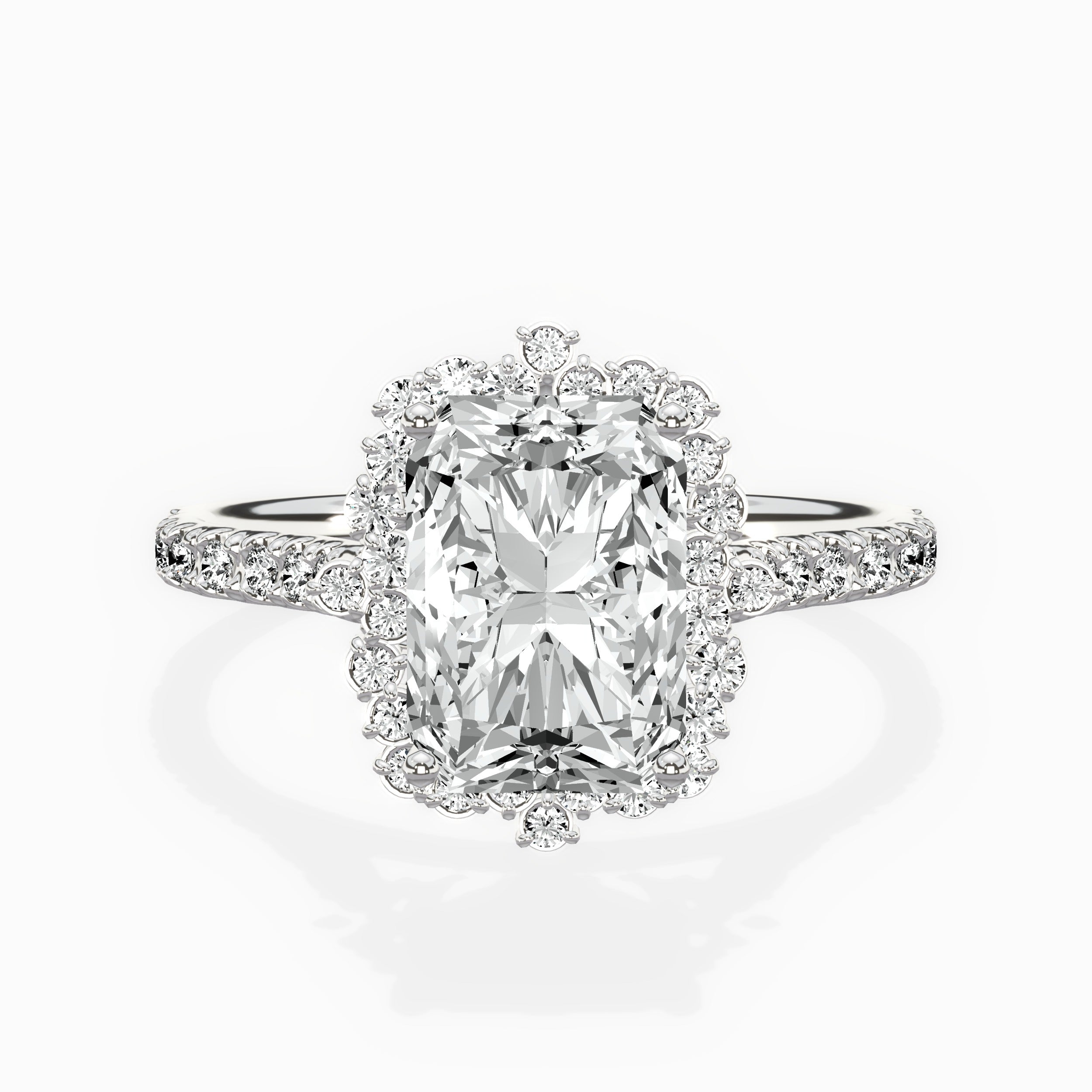 Vintage Halo Engagement Ring