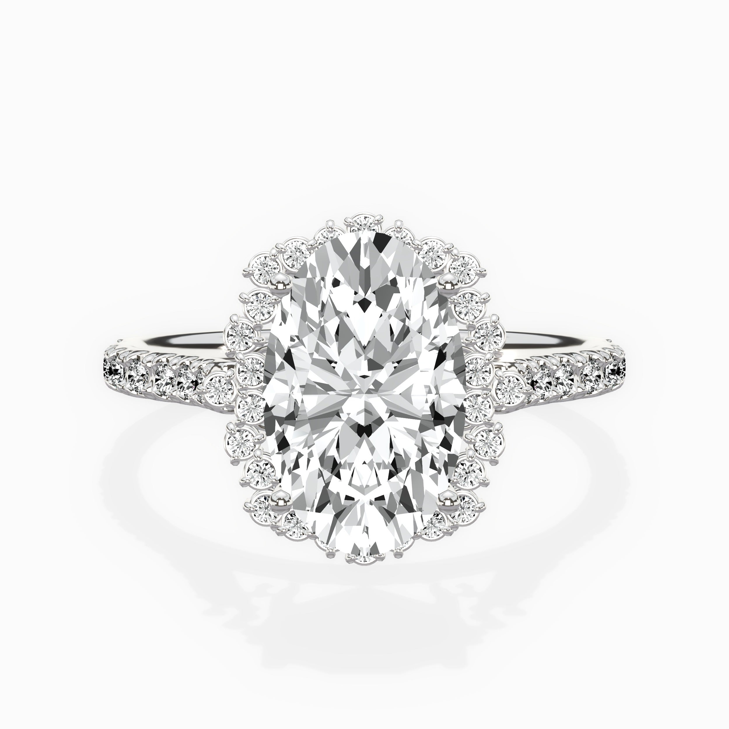 Vintage Halo Engagement Ring