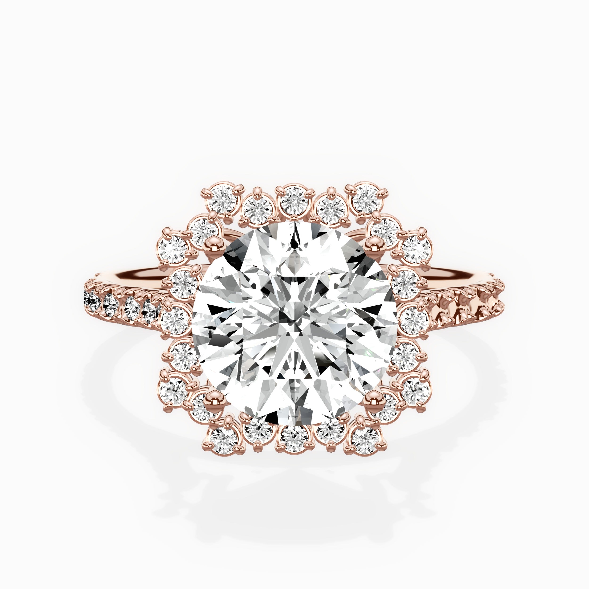 Vintage Halo Engagement Ring