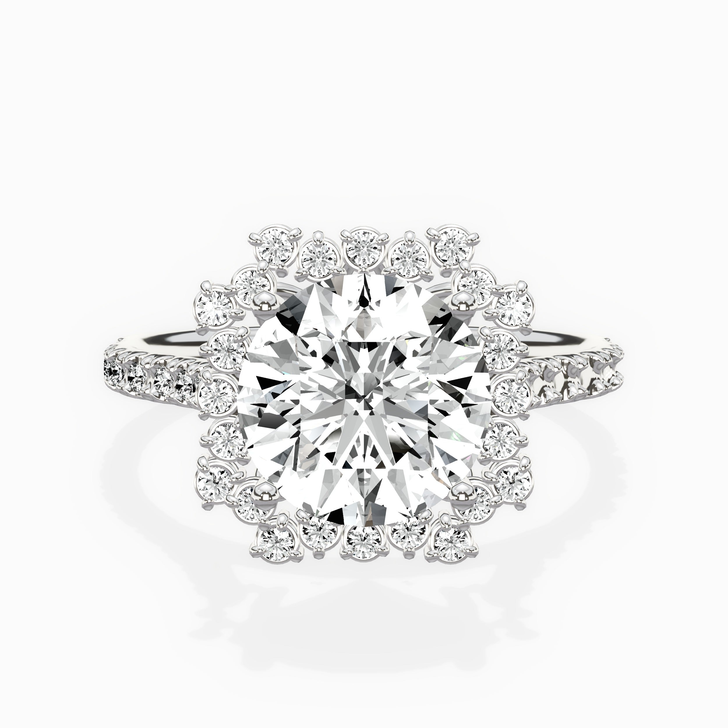Vintage Halo Engagement Ring