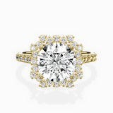Vintage Halo Engagement Ring