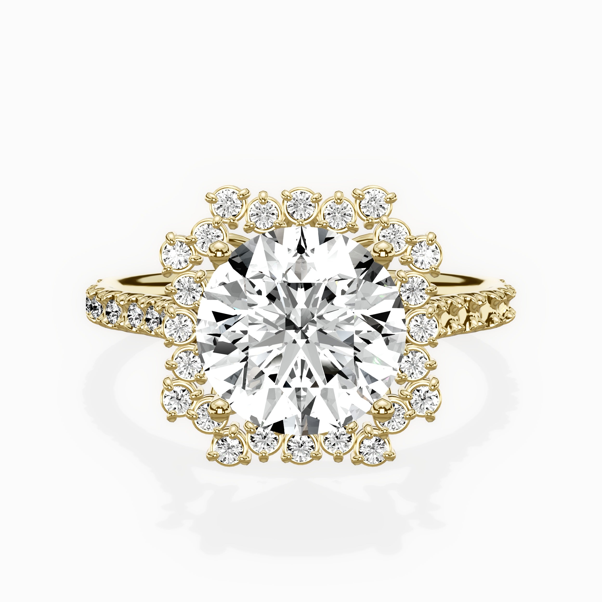 Vintage Halo Engagement Ring