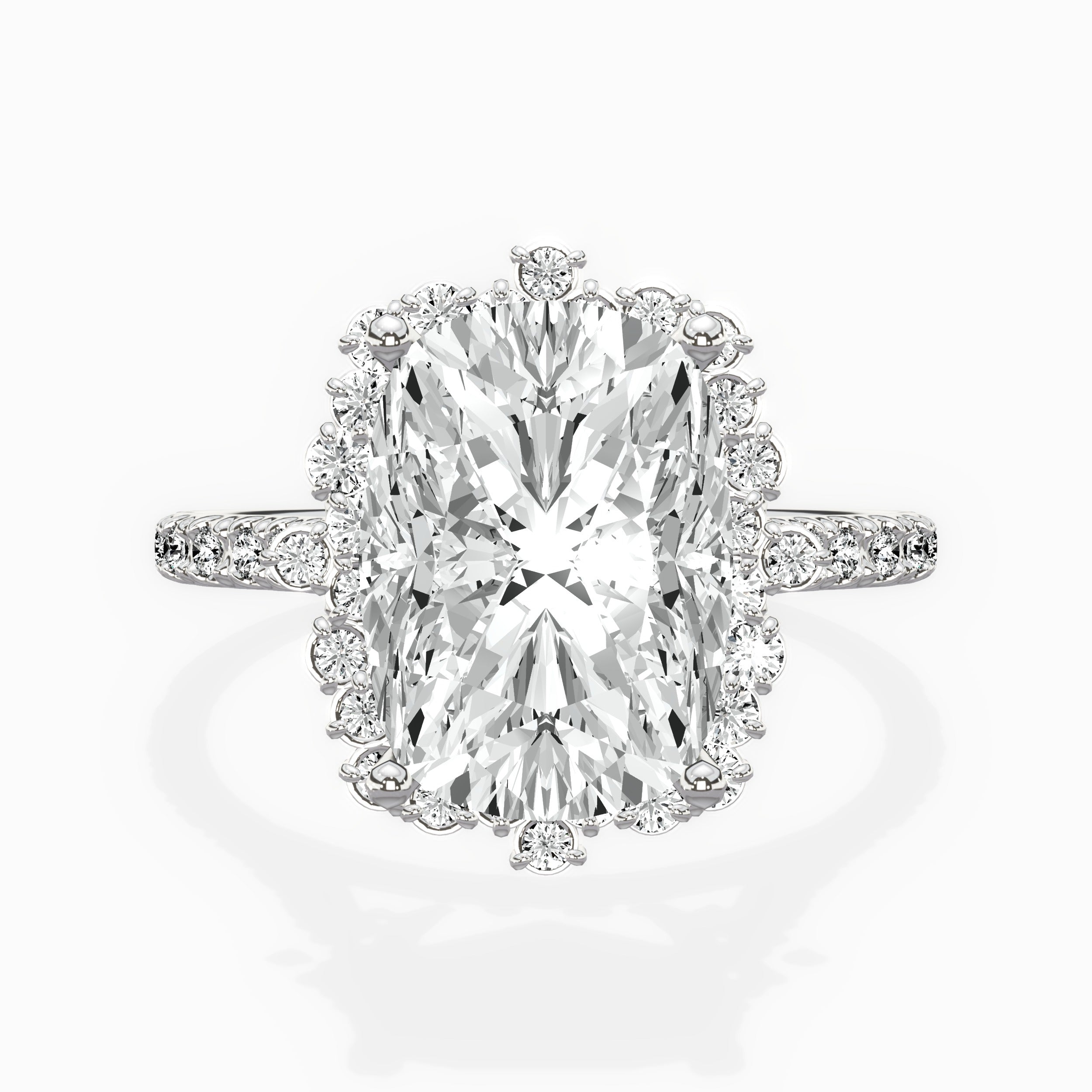 Vintage Halo Engagement Ring
