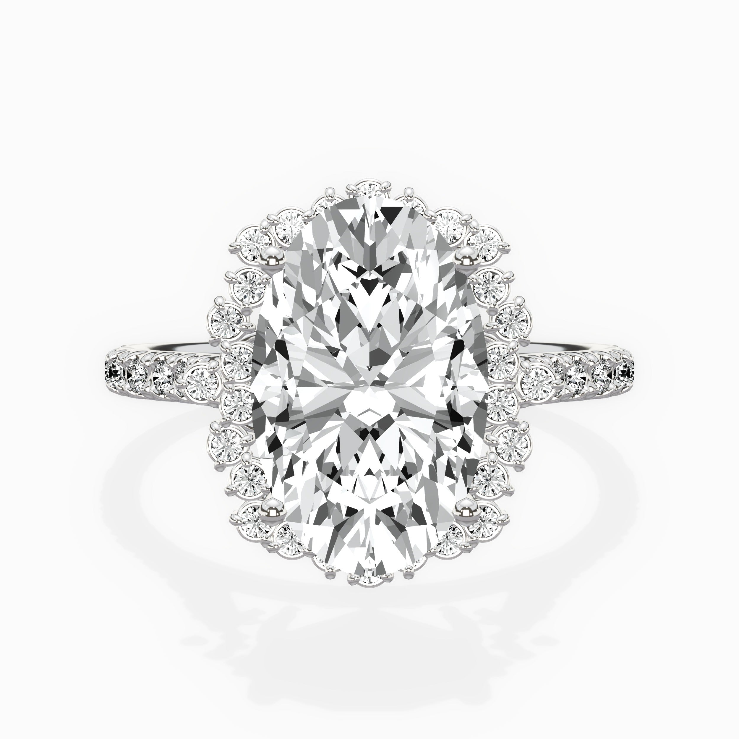 Vintage Halo Engagement Ring