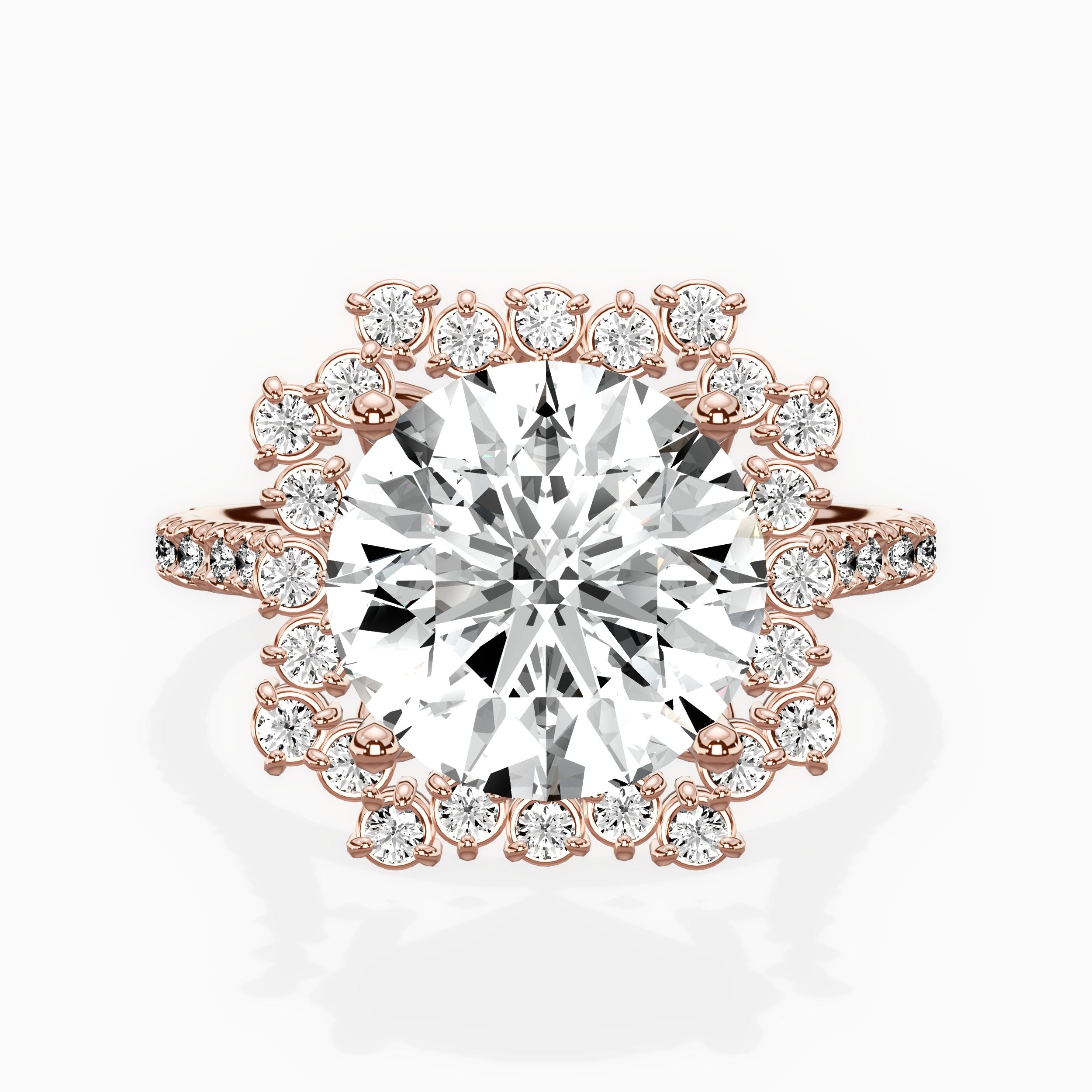 Vintage Halo Engagement Ring