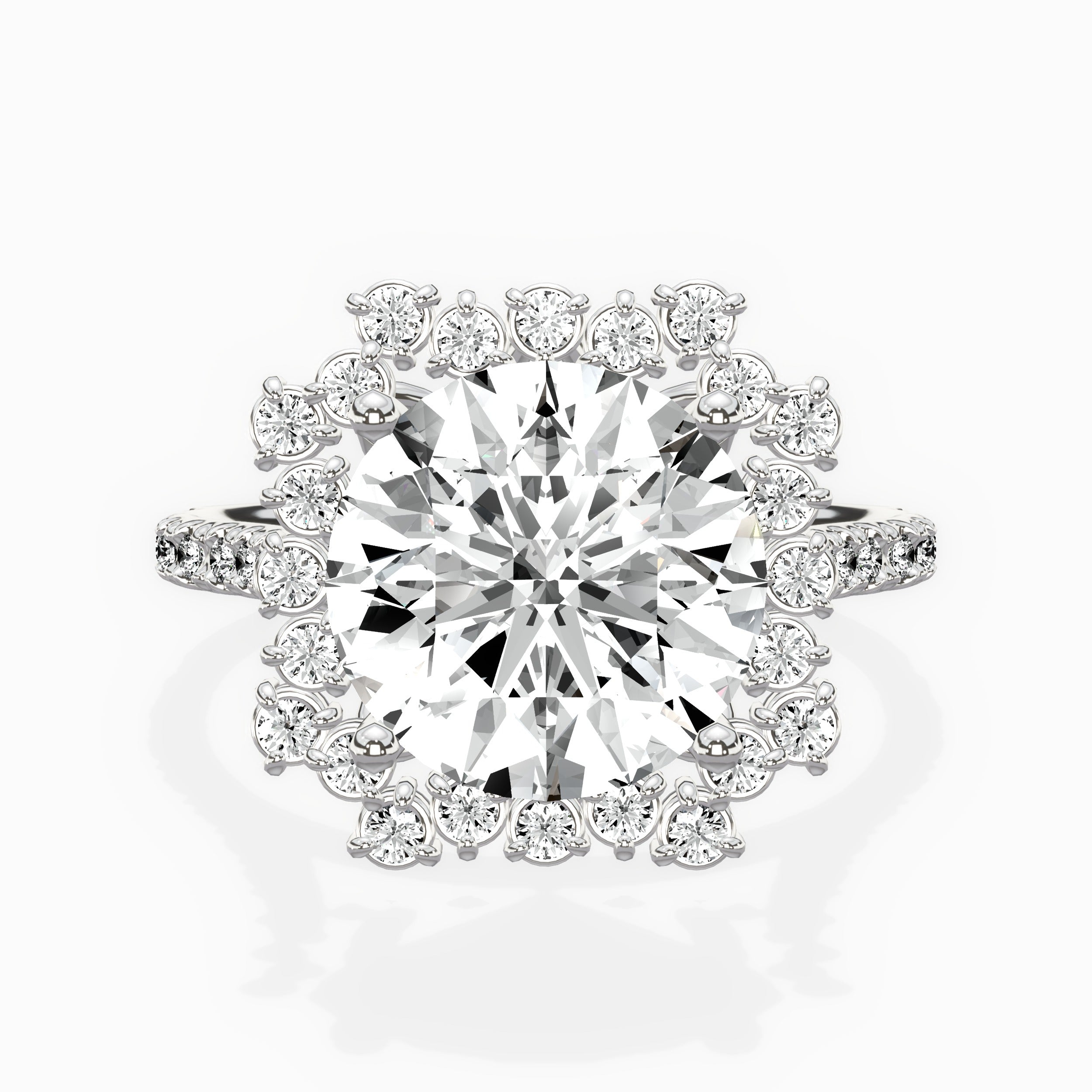 Vintage Halo Engagement Ring