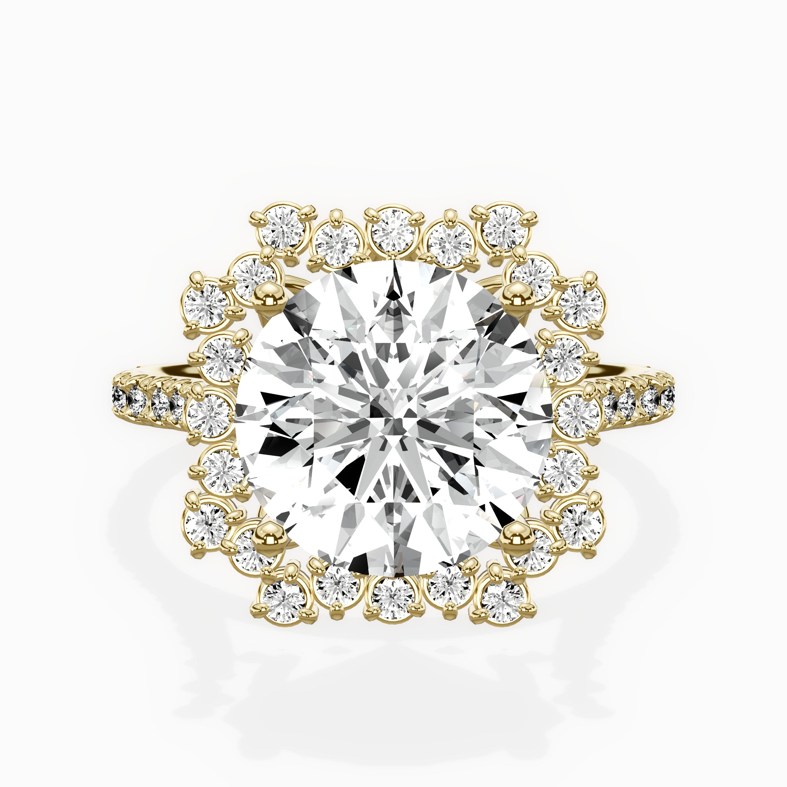 Vintage Halo Engagement Ring