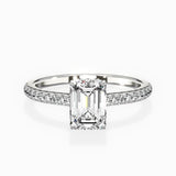 Pave Hidden Halo Engagement Ring