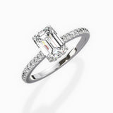 Pave Hidden Halo Engagement Ring