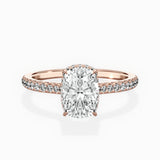 Pave Hidden Halo Engagement Ring