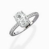Pave Hidden Halo Engagement Ring
