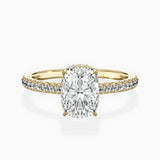 Pave Hidden Halo Engagement Ring