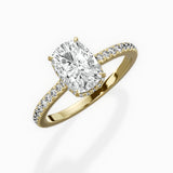 Pave Hidden Halo Engagement Ring
