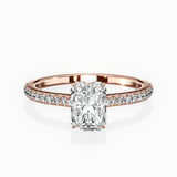 Pave Hidden Halo Engagement Ring